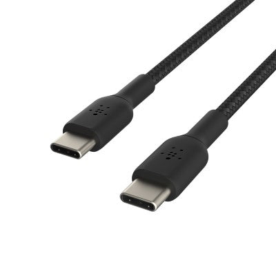 Belkin CAB004bt1MBK BoostCharge Braided USB-C to USB-C Cable (Black, 1M)