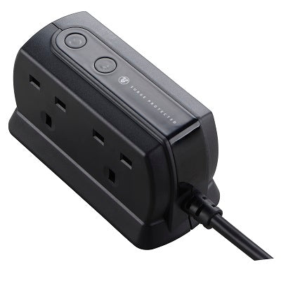 Masterplug SRGD42MB-MPA 13A 4 Socket Surged (Matt Black)