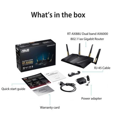 Asus RT-AX88 AX6000 Dual-Band 802.11ax Smart Wi-Fi Router