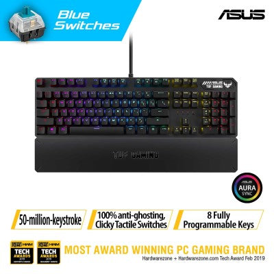 Asus TUF K3 Clicky Gaming Keyboard (Blue)