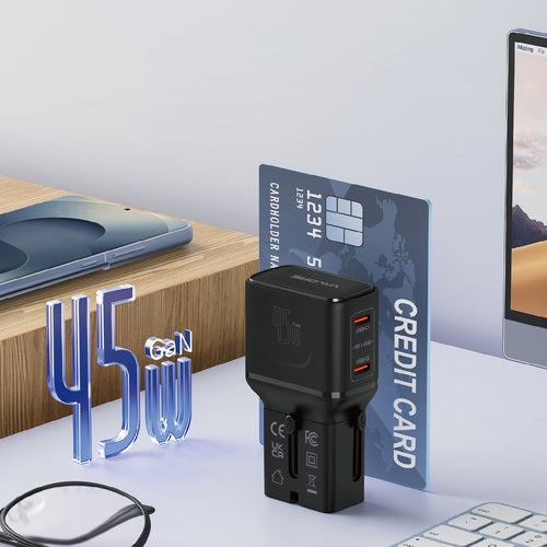 Valore PD45W Universal Travel Adaptor Black (UTA-014-BK)
