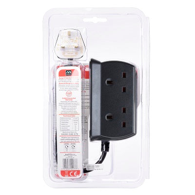Masterplug SRGD42MB-MPA 13A 4 Socket Surged (Matt Black)