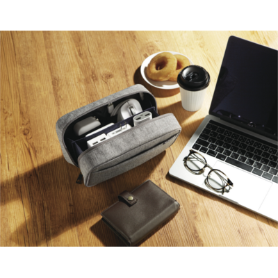 Elecom BMA-GP14 Organizer Pouch Double Zipper Multi Compartments (Black)