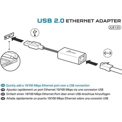J5Create USB 2.0 Ethernet Adapter (JUE125)