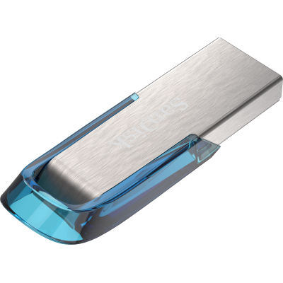 SanDisk Ultra Flair Flash Drive 128GB (Tropical Blue) USB 3.0 [SDCZ73-128G-G46B]
