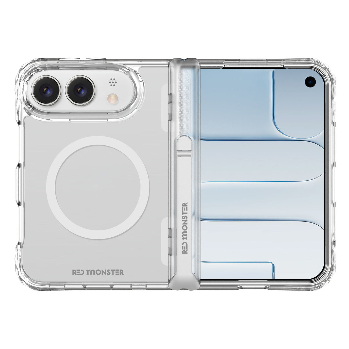 Redmonster iPhone 18 Duo (2026) Fibon M Book Stand Diamond Frost