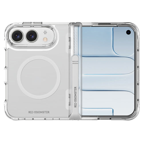 Redmonster iPhone 18 Duo (2026) Fibon M Book Stand Pure Frost