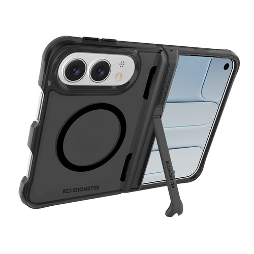 Redmonster iPhone 18 Duo (2026) Fibon M Book Stand Pure Frost Black