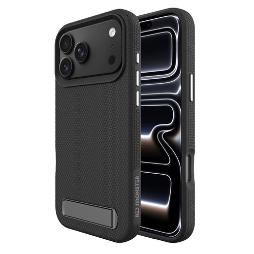Redmonster iPhone 18 Pro Max (2026) Fibon M Kick Stand Armour Black