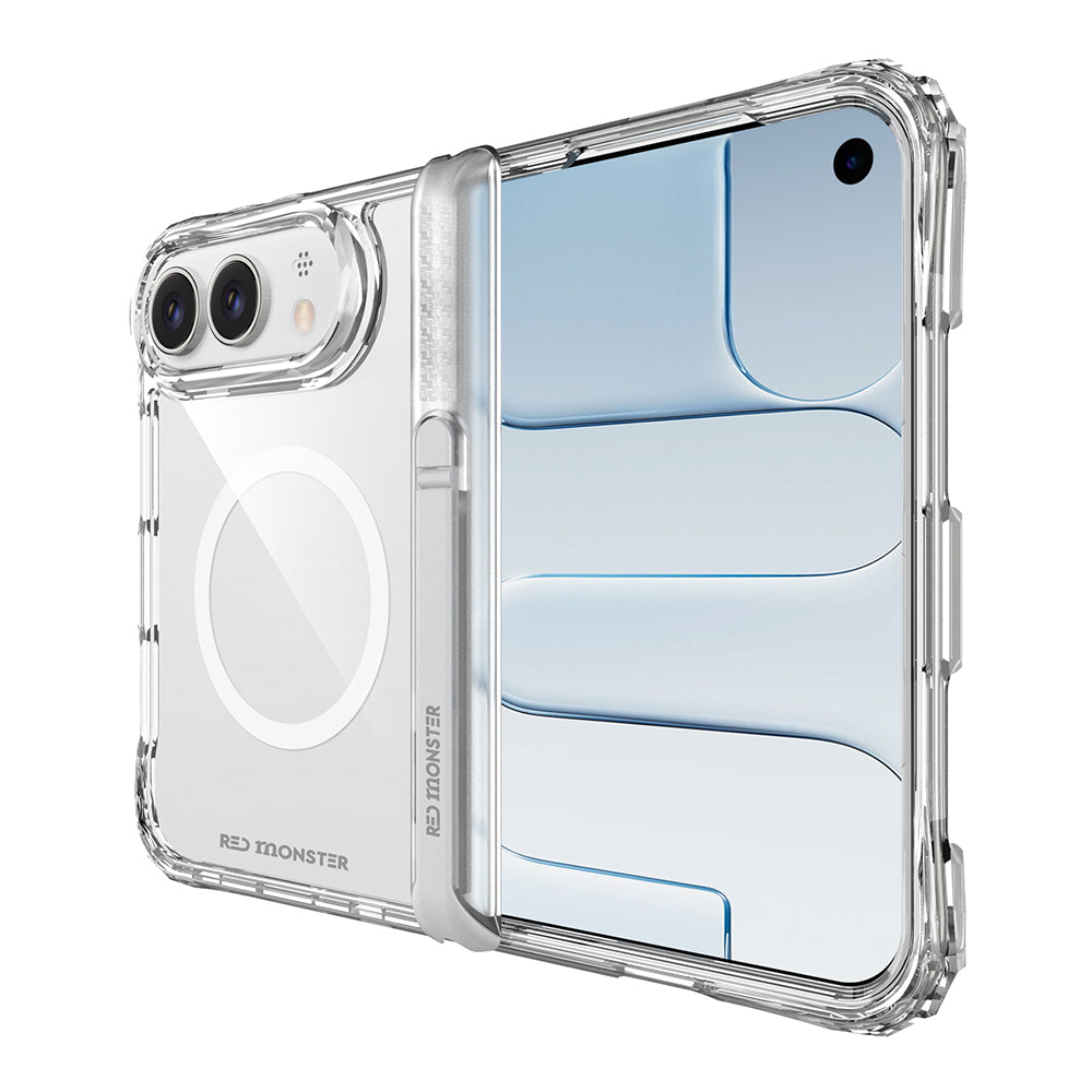 Redmonster iPhone 18 Duo (2026) Gassan M Book Stand Diamond Clear