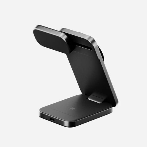 Energea MagTrio 2 3-in-1 Foldable Qi2 25W Wireless Charger - Gunmetal