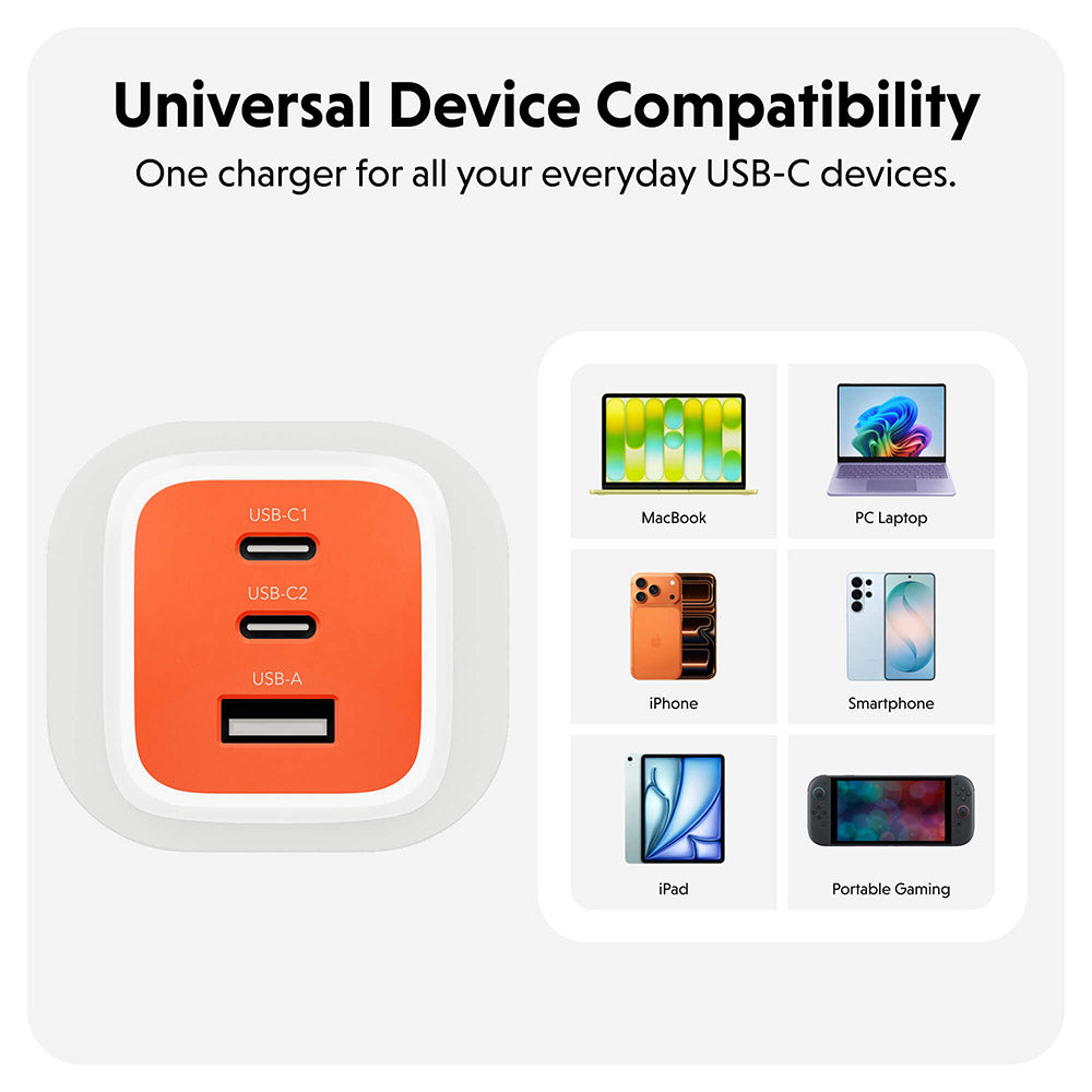 HyperJuice 65W Gan UK Wall Charger - Orange