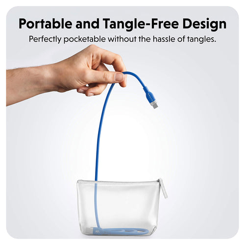 HyperJuice 60W USB-C Silicone Charging Cable - Blue