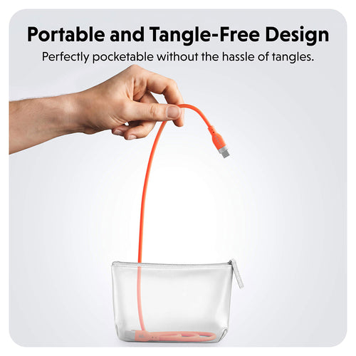 HyperJuice 60W USB-C Silicone Charging Cable - Orange