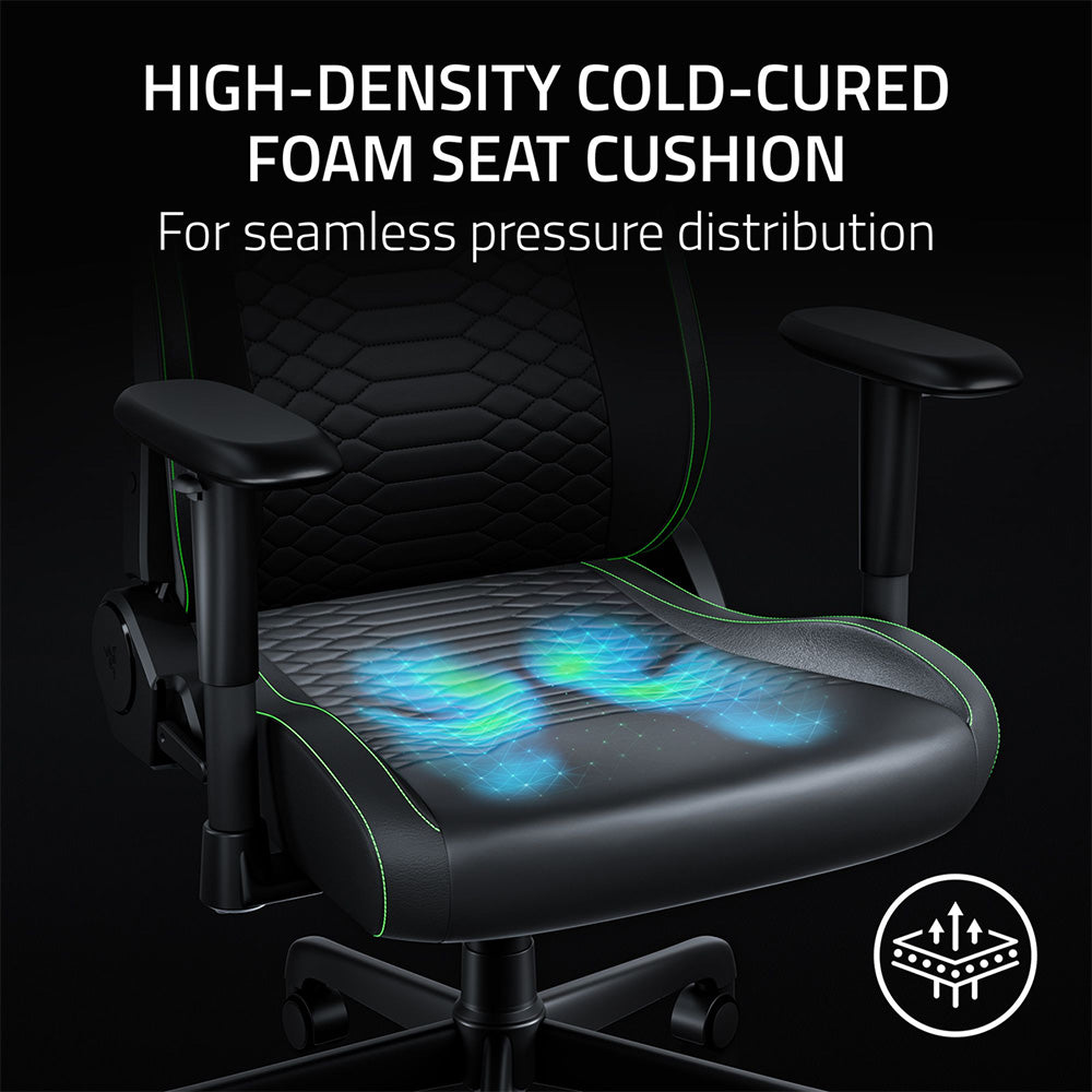 Razer Iskur V2 X NewGen - Ergonomic Gaming Chair with Breathable Comfort - Black/Green