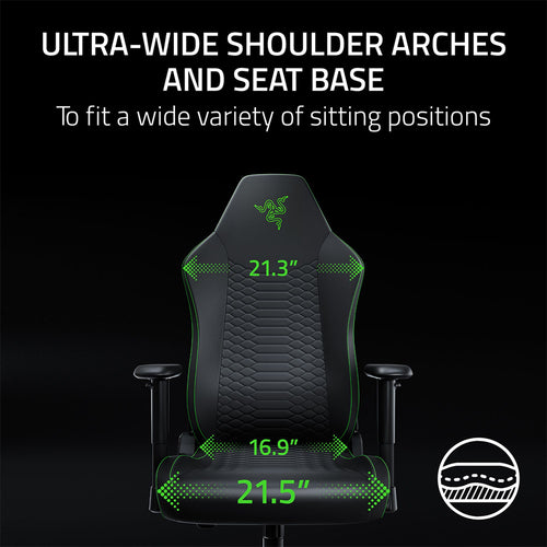 Razer Iskur V2 X NewGen - Ergonomic Gaming Chair with Breathable Comfort - Black/Green