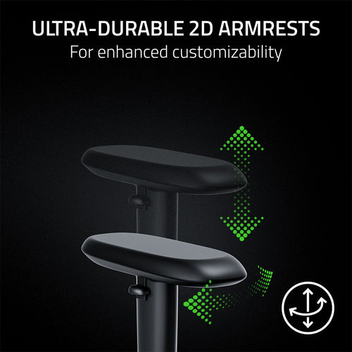 Razer Iskur V2 X NewGen - Ergonomic Gaming Chair with Breathable Comfort - Black/Green