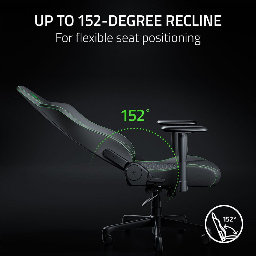 Razer Iskur V2 X NewGen - Ergonomic Gaming Chair with Breathable Comfort - Black/Green