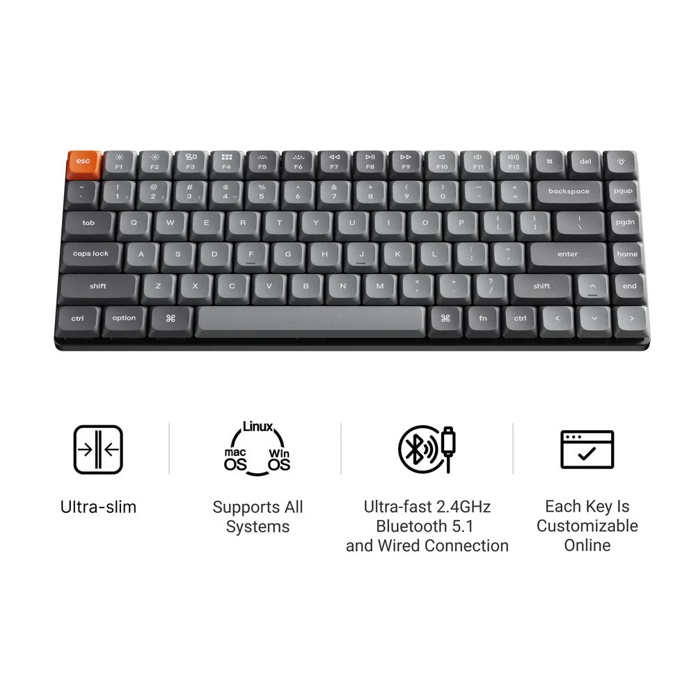 Keychron K3 Max (K3M-H3) Wireless Custom Mechanical Keyboard (Brown Switch)