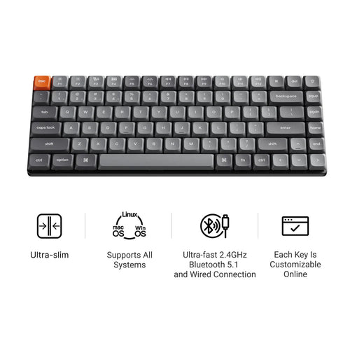 Keychron K3 Max (K3M-H3) Wireless Custom Mechanical Keyboard (Brown Switch)