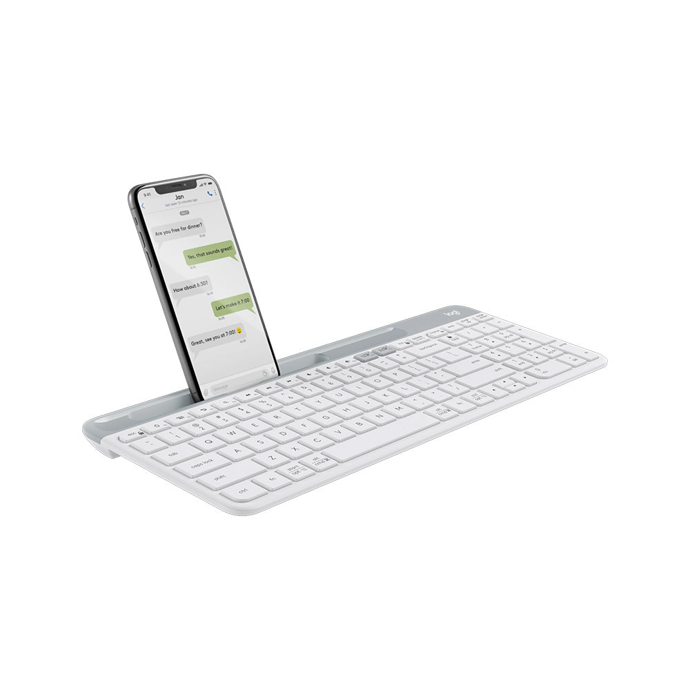 Logitech K580 Slim Multi-Device Wireless Keyboard (White)