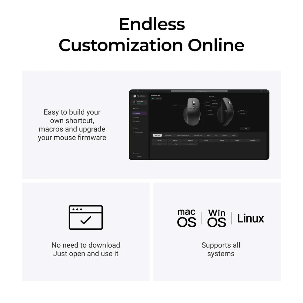 Keychron M6 (M6S-A3) Wireless Mouse (White)