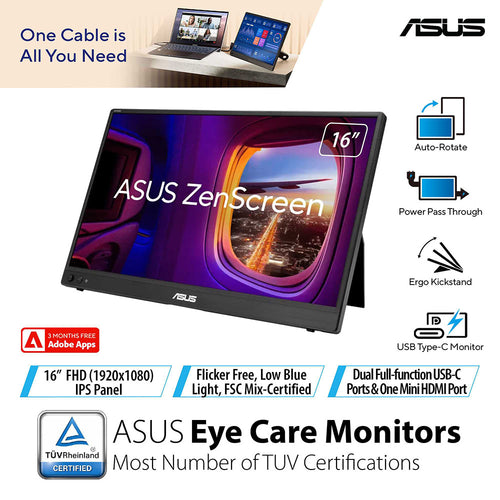 Asus ZenScreen MB16AHVE - 16 Portable Monitor