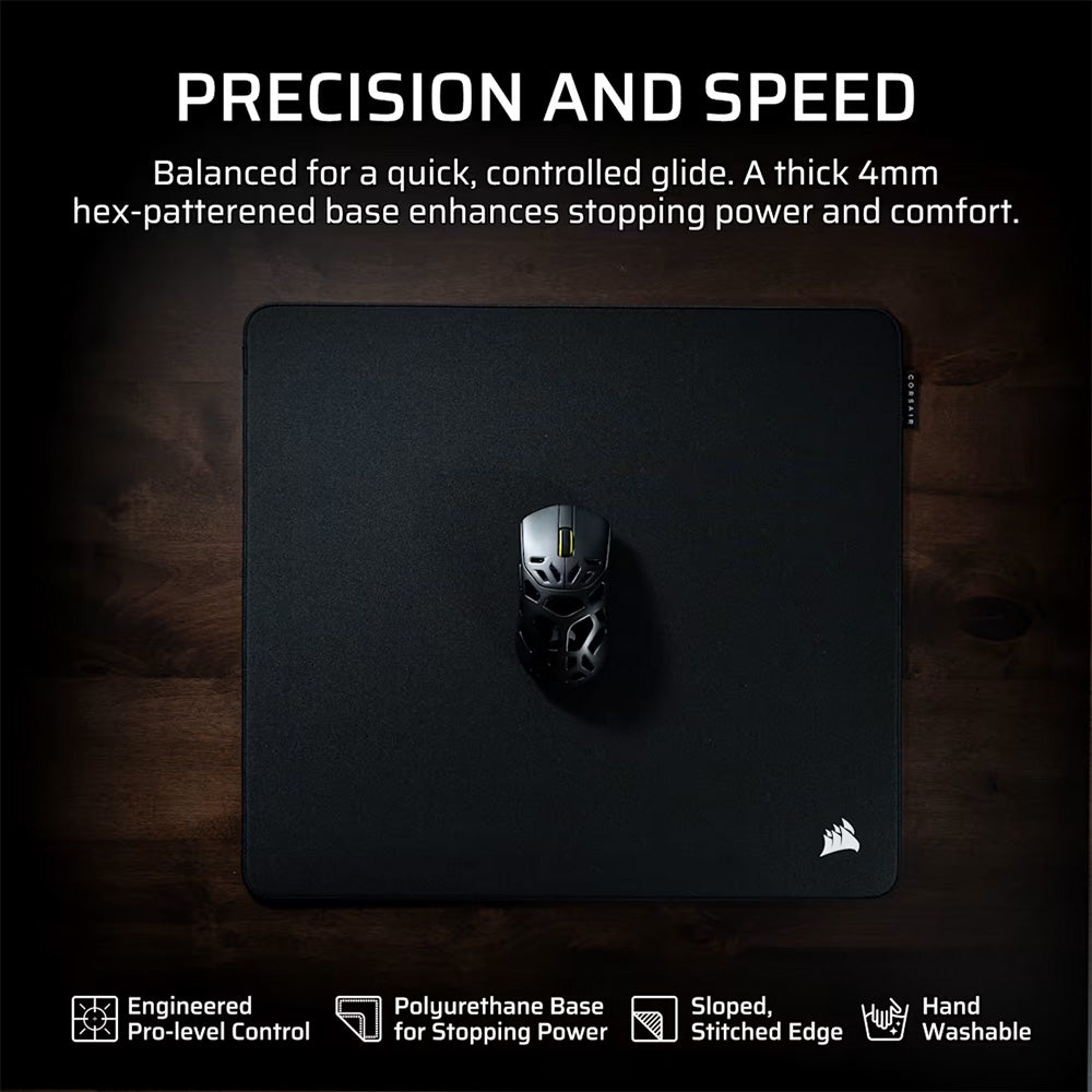 Corsair MM PRO Control Medium Esports-Tuned Cloth Mousepad (Black)