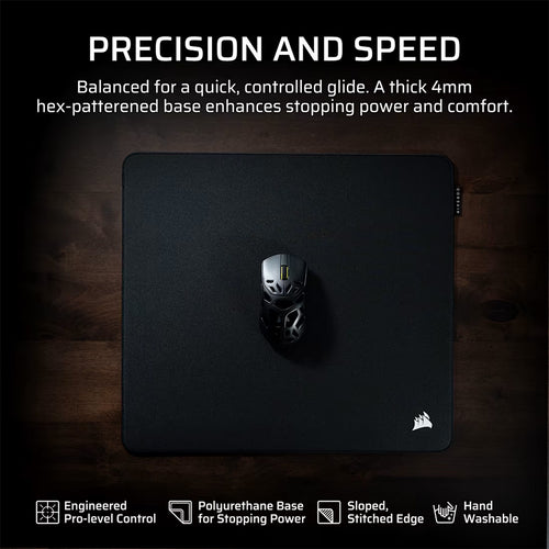 Corsair MM PRO Control Medium Esports-Tuned Cloth Mousepad (Black)