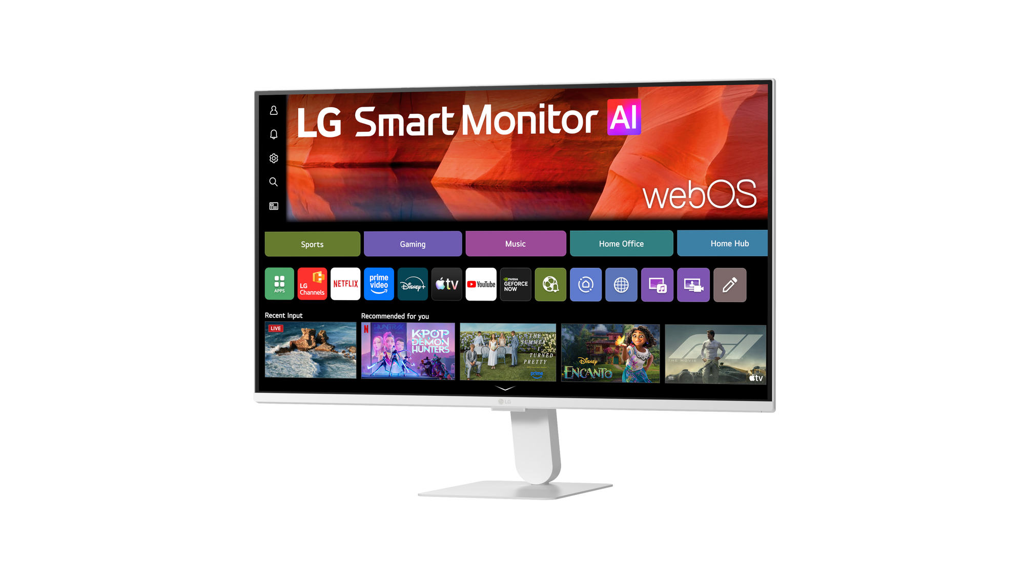 LG Smart Monitor AI 27U511SB-W - 27 FHD IPS 120Hz with webOS
