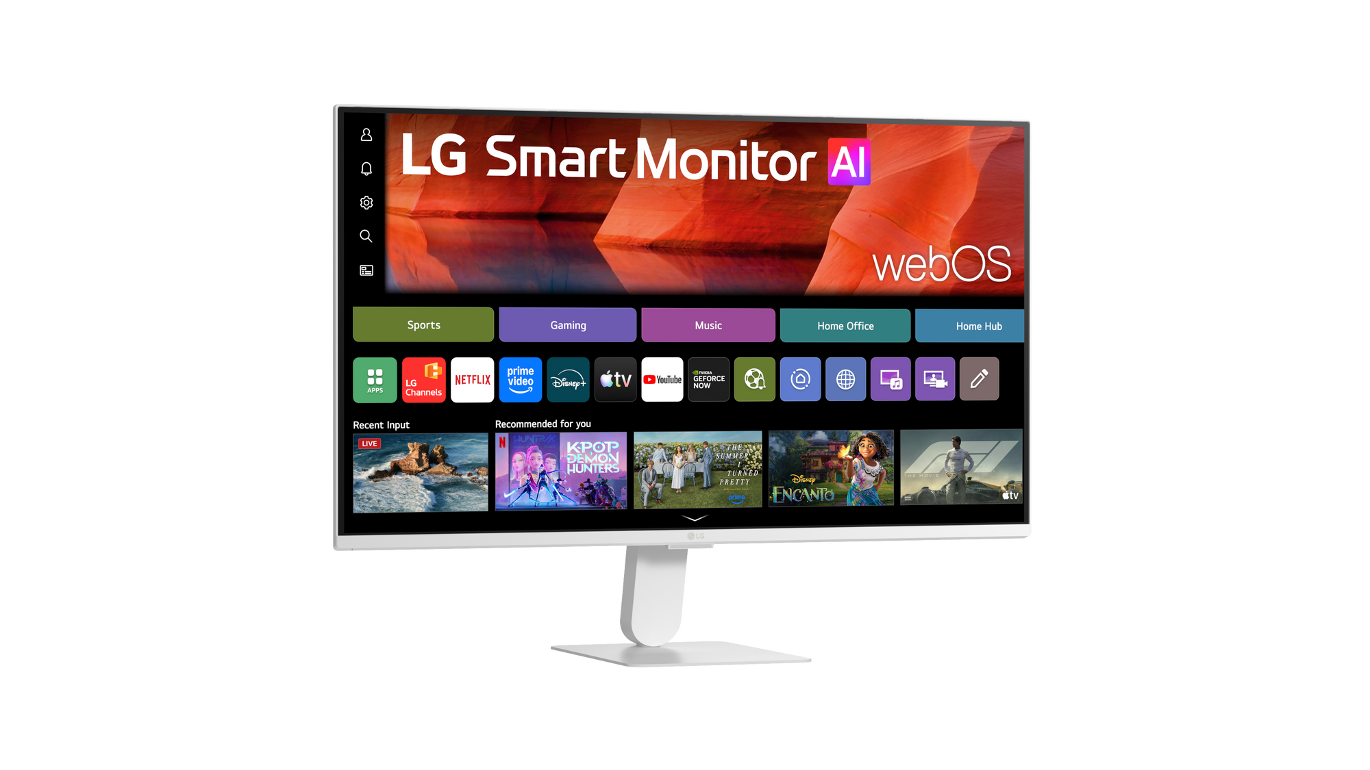 LG Smart Monitor AI 27U511SB-W - 27 FHD IPS 120Hz with webOS