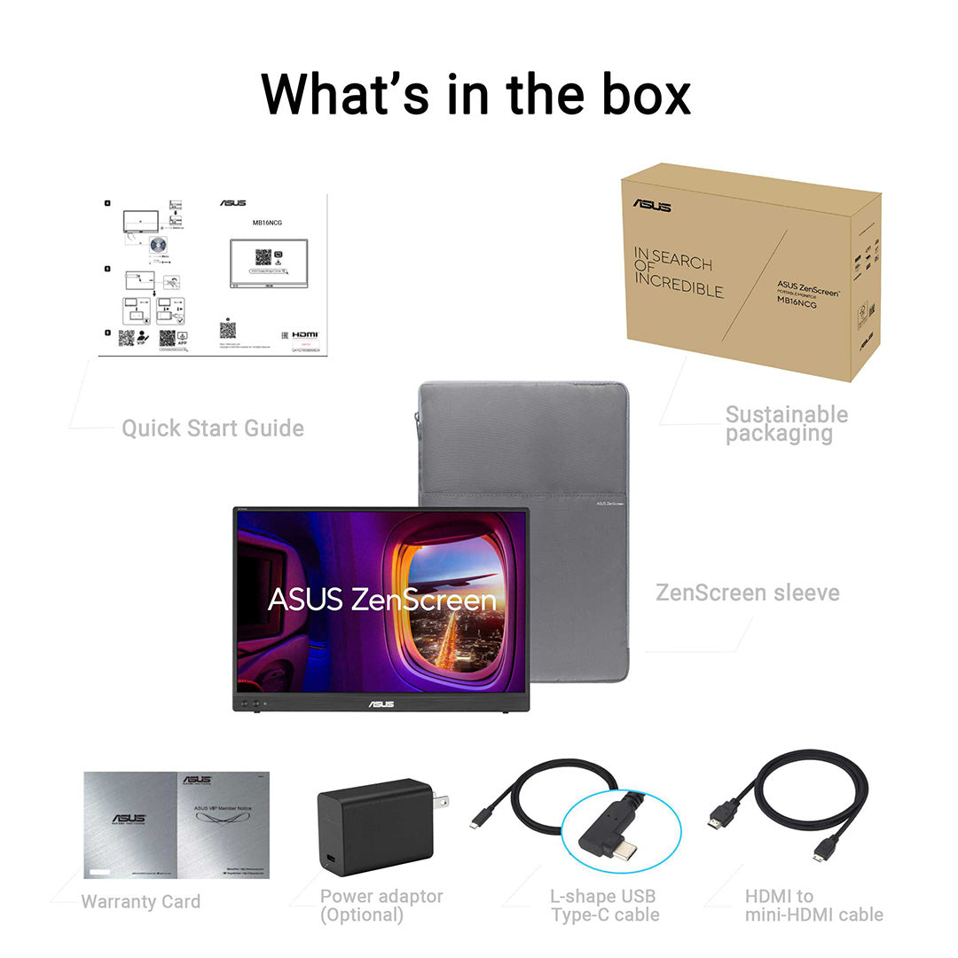 Asus ZenScreen MQ16FC - 16 OLED Portable Monitor