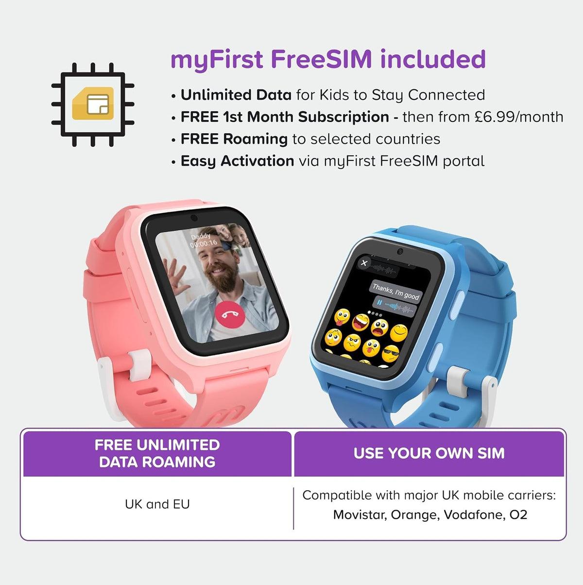 myFirst Fone M1 Smart Watch Steel Blue EU