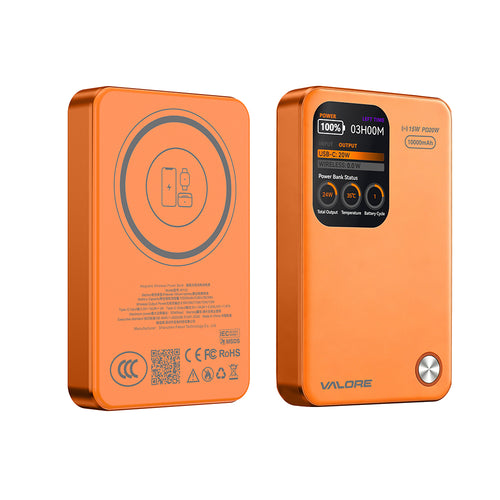 Valore PD20W 10000mAh 3-in-1 Wireless Charging Power Bank (PB-008) - Orange