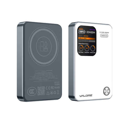 Valore PD20W 10000mAh 3-in-1 Wireless Charging Power Bank (PB-008) - White