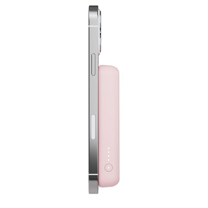 Belkin BPD004qcPK BoostCharge Magnetic Wireless Power Bank 5K + Stand (Pink)