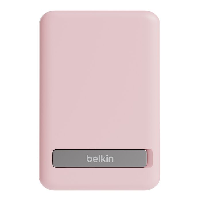 Belkin BPD004qcPK BoostCharge Magnetic Wireless Power Bank 5K + Stand (Pink)