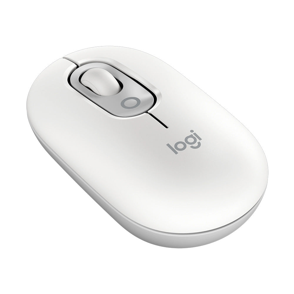 Logitech POP Wireless Bluetooth Mouse with Emoji (White)