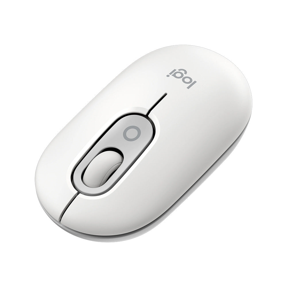 Logitech POP Wireless Bluetooth Mouse with Emoji (White)