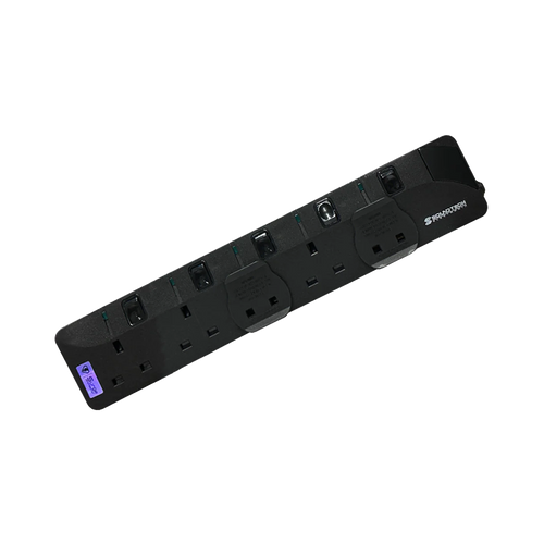 SoundTeoh PS-005A 5Way 2M Extension Socket (Black)