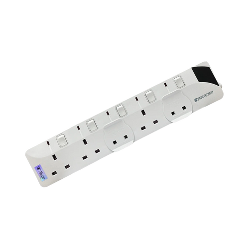 SoundTeoh PS-005A 5Way 3M Extension Socket (White)