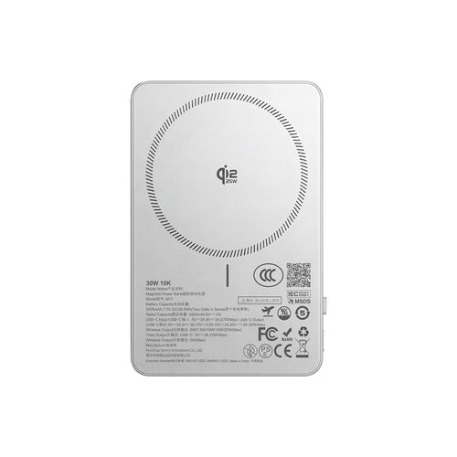 Valore PD30W 10000mAh Wireless Charging Power Bank (PS04) - Silver