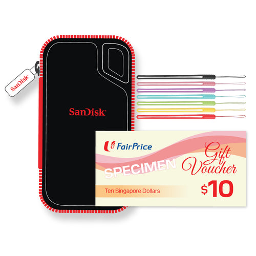 FLB-SanDisk SSD Pouch with $10 NTUC Voucher