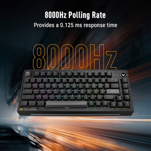 Asus TUF Gaming K4 Magnetic Wired Keyboard - Black