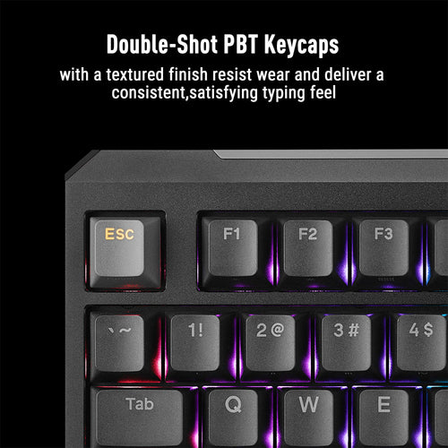 Asus TUF Gaming K4 Magnetic Wired Keyboard - Black