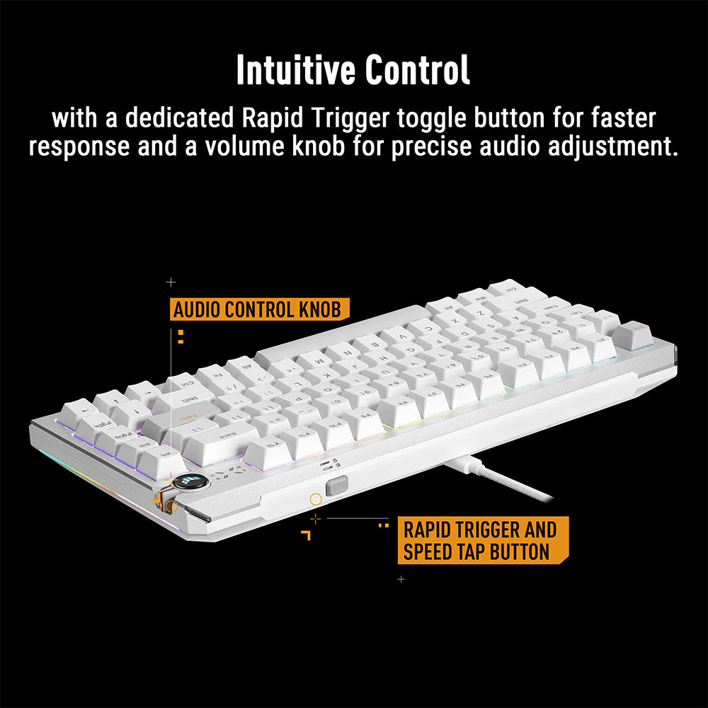 Asus TUF Gaming K4 Magnetic Wired Keyboard - White