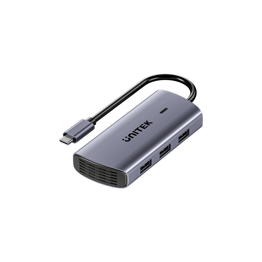 Unitek D1113CGY01 uHub H6+ 6-in-1 USB-C Hub with PD 100W