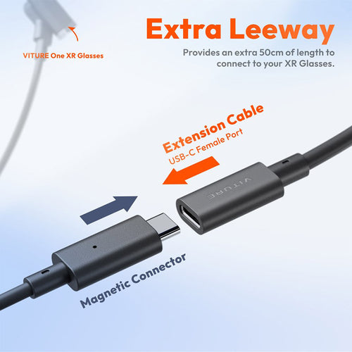 Viture USB-C Data Extension Cable 50cm - Black