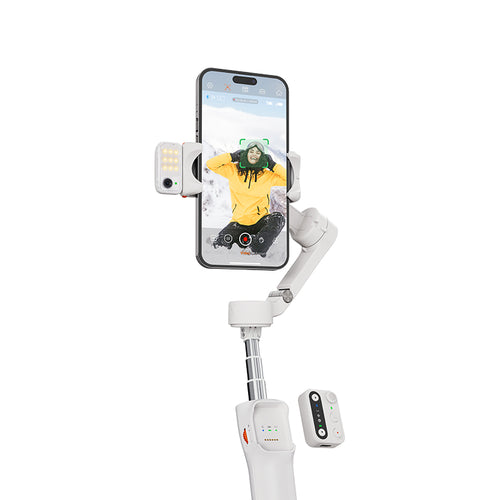 Hohem iSteady V3 3-Axis White Palm Smartphone Gimbal AI Visual Tracking w/ Selfie Stick