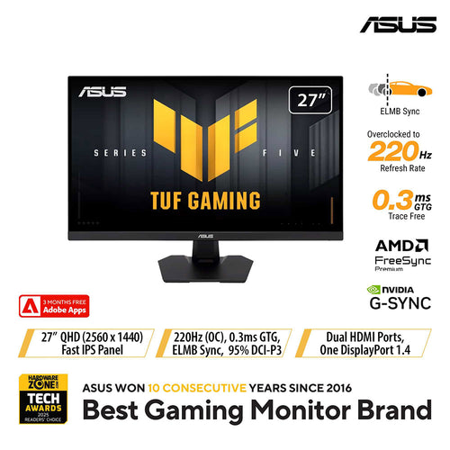 Asus TUF Gaming VG27AQ5F - 27 QHD IPS Gaming Monitor